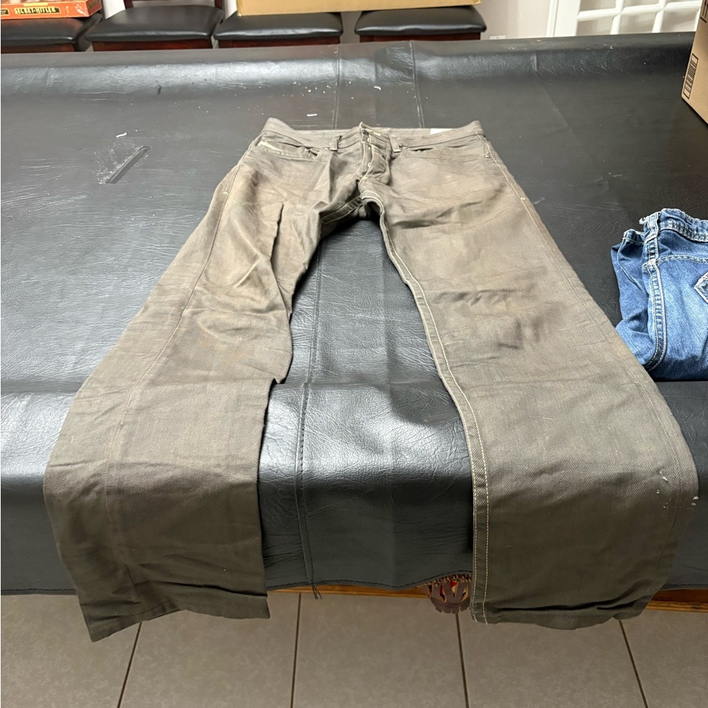 Diesel Men's Khaki Relaxed Jeans